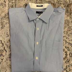 Nordstrom 1901 Men's Blue Striped Shirt 17 34/35